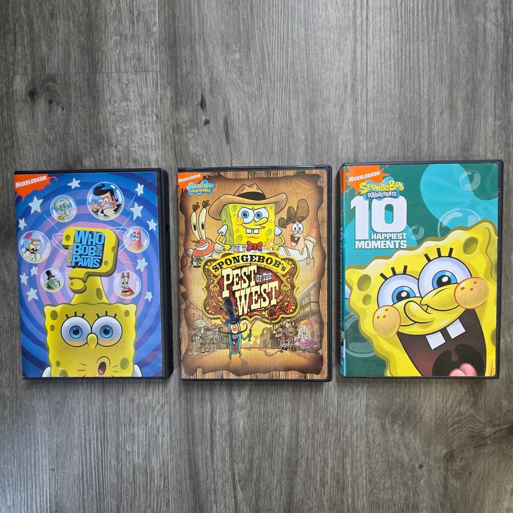 Spongebob DVD Lot Of 3 Nickelodeon